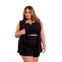 Imagem de Conjunto Trijunto Plus Size Max Colete + Short + Cropped 0539