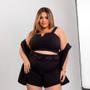 Imagem de Conjunto Trijunto Plus Size Max Colete + Short + Cropped 0539