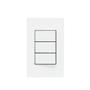 Imagem de Conjunto triplo 3 Interruptor Paralelo 4x2 10A Branco Infiniti Margirius