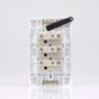 Imagem de Conjunto triplo 3 Interruptor Paralelo 4x2 10A Branco Infiniti Margirius