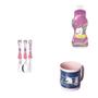 Imagem de Conjunto Unicornio  faqueiro, garrafinha e caneca divertida