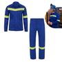 Imagem de Conjunto Uniforme EPI Faixa Refletiva Nr10 Segurança do Trabalho Obra Serviço Construção Mecanico Eletricista