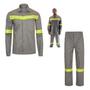 Imagem de Conjunto Uniforme Faixa Refletiva Segurança do Trabalho EPI Nr10 Eletricista Mecanico Construçao Obra Estrada Rodovia Anti Chamas