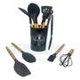 Imagem de Conjunto utensilio silicone cozinha Preto