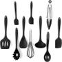 Imagem de Conjunto Utensílios De Cozinha De Silicone 10 Peças - Preto