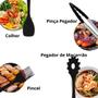 Conjunto Utensílios Profissional 10 Peças Cozinha Silicone PRETO Talher escumadeira concha colher - X-matte Imagem de Conjunto Utensílios Profissional 10 Peças Cozinha Silicone PRETO Talher escumadeira concha colher
