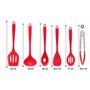 Conjunto Utensílios Profissional 10 Peças Cozinha Silicone VERMELHO Talher escumadeira concha colher - X-matte Imagem de Conjunto Utensílios Profissional 10 Peças Cozinha Silicone VERMELHO Talher escumadeira concha colher