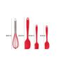 Imagem de Conjunto Utensílios Profissional 10 Peças Cozinha Silicone VERMELHO Talher escumadeira concha colher