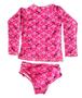 Imagem de Conjunto UV Infantil Menina Proteção Solar 50+ Barbie Rosa