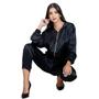 Imagem de Conjunto Veludo Feminino Elegante Moda Quentinho Premium Top Lançamento Plush Inverno Proteção Gelado Esquenta