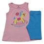 Imagem de Conjunto Verão Blusa Short Infantil Feminina Menina