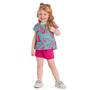 Imagem de Conjunto Verão Kyly Menina Bata Ciganinha Verde com Short Pink