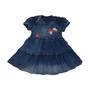 Imagem de Conjunto Vestido Com Calcinha Bebê Menina Jeans Clarice