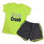 Imagem de Conjunto Vrasalon Fem Infantil Amarelo neon e Cinza