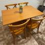 Imagem de Conjunto X Mesa 120x80 Com 4 Cadeiras X Madeira Maciça Mel