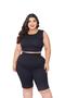 Imagem de Conjunto Xg Plus Size Verão 2 Peças Cropped + Bermuda Canelado Ccg