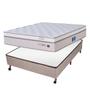 Imagem de Conjunto Zen Plus Bioquântico Vibroterapia Casal Box Castor Revolution Bege 138x188x76cm