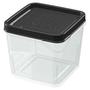 Imagem de Conjuntos 3 Potes Modulares Quadrados P 450Ml Preto Bpa Free