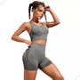 Imagem de Conjuntos Academia Fitness Feminino Leggings Top Shorts Levanta Bumbum Academia Musculação