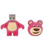 Imagem de Conjuntos de acessórios de computador forma de urso marrom disco flash usb de silicone especial para todos os tipos de presentes do dia do festival magenta 4gb