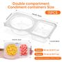 Imagem de Conjuntos de recipientes para condimentos ABEJFIC com compartimento duplo x15
