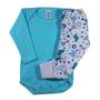 Imagem de Conjuto Body e Calça Bebe Body Manga Curta e Longa Mijao Calça Vira Pé Liso Estampado Kit4 Pçs Menino Infantil 100 algodão Antialérgico Baby Deluxe