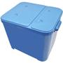 Imagem de Container Porta Ração Canister Plástico com Tampa Azul Protege Conserva Furacão Pet 15 Kg Azul com Tampa Azul