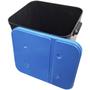 Imagem de Container Porta Ração Canister Plástico com Tampa Azul Protege Conserva Furacão Pet 15 Kg Black com Tampa Azul