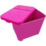 Imagem de Container Porta Ração Canister Plástico com Tampa Rosa Protege Conserva Furacão Pet 15 Kg Rosa com Tampa Rosa