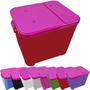Imagem de Container Porta Ração Canister Plástico com Tampa Rosa Protege Conserva Furacão Pet 15 Kg
