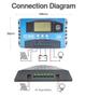 Imagem de Controlador De Carga Solar MPPT 100A Display LCD 12V 24V USB