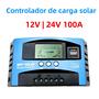 Imagem de Controlador de Carga Solar MPPT 30A/50A/80A/100A com Display LCD 12V/24V - Dual USB