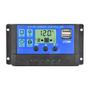 Imagem de Controlador de Carga Solar PWM 12V/24V - 10A/30A com Temporizador e Display LCD