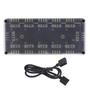 Imagem de Controlador de LED RGB 12V com 11 Portas - Hub Divisor 4 Pinos para PC