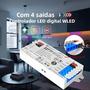 Imagem de Controlador WLED ESP32 Para Casa Inteligente 15A Fusível 5-24V UART Tipo-C 4 Saídas PC Retardante De