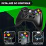 Imagem de Controle Com Fio Compatível Com Xbox 360 PretoErgonomico