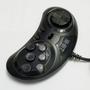 Imagem de Controle Compatível com Mega Drive / Master System / Genesis com função Turbo Preto