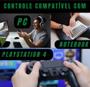 Imagem de Controle Compatível Joystick Video Game Ps4 Sem Fio Bluetooth Pc Computador Notebook Smart TV Personalizado Presente de Natal