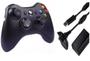 Imagem de Controle compativel para  X Box 360 Sem Fio e bateria Recarregável   com adaptador