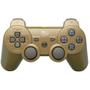 Imagem de Controle Joystick Compatível PS3 Play Game Dourado