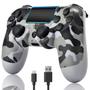 Controle Joystick Sem Fio Compatível P 4 Camuflado Wireless Camuflado Personalizado - Doubleshock Imagem de Controle Joystick Sem Fio Compatível P 4 Camuflado Wireless Camuflado Personalizado