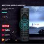 Imagem de Controle Remoto Bluetooth com Voz e Infravermelho - Mouse de Ar Retroiluminado para PC, Projetor e Smart TV