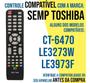 Imagem de Controle Remoto compatível com TV Toshiba Substitui CT-6640 modelos LE3973F LE3273W