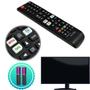 Imagem de Controle Remoto Universal TV Smart TV 4K  kit pilha + Unidades com Pilhas