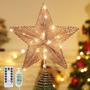 Imagem de Controle remoto USB Christmas Star Tree Topper Lewondr