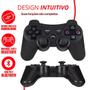 Controle Sem Fio Compatível Para Ps3 Pc Joystick Manete Cor Preto Mais Cabo de Carregamento - Doubleshock Imagem de Controle Sem Fio Compatível Para Ps3 Pc Joystick Manete Cor Preto Mais Cabo de Carregamento