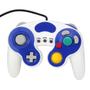 Imagem de Controle Turbo Para Game Cube Nintendo Wii/U Switch Computador Branco + Azul
