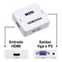 Imagem de Conversor Adaptador Hdmi p/ Vga Com Saida De Audio P2 709