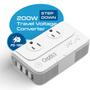 Imagem de Conversor de tensão Ceptics 200W 220V a 110V com 3 portas USB