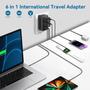 Conversor de Tensão IPLUSO 220V para 110V com 2 USB-A e 2 USB-C Imagem de Conversor de Tensão IPLUSO 220V para 110V com 2 USB-A e 2 USB-C